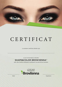 UNE JOURNÉE DE COURS BROWXENNA : COULEUR ET CORRECTION / MISE EN FORME DES SOURCILS AVEC BROW HENNA.